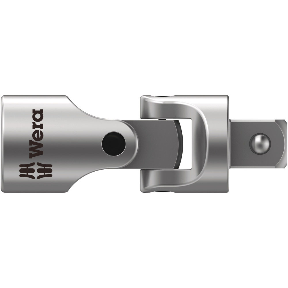 Joint Universel Wera Zyklop 1/4" - Pour Clés à Douille à Verrouillage à Bille - Chrome-vanadium - 35,5 Mm