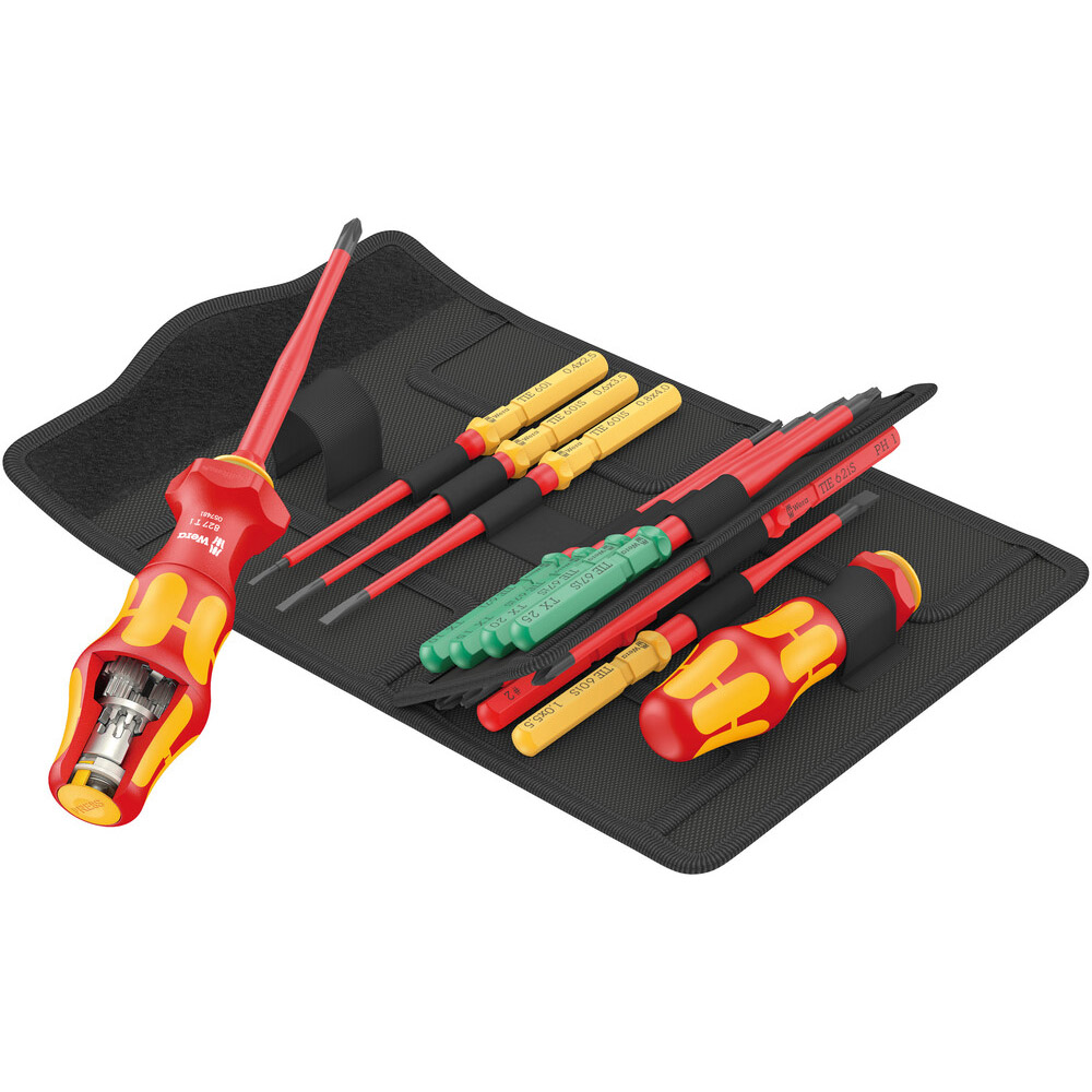 Wera Kraftform Kompakt VDE 17 RA Imperial Screwdriver Set - 17 Pieces, Insulated Hand Tools
